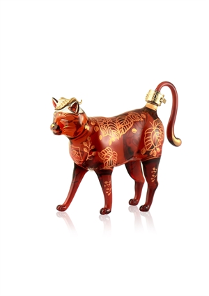 Rượu mèo vàng thuỷ tinh đứng Quý Mão 2023 - Royal Rich XO Gold 23K 750ml - TTDH01